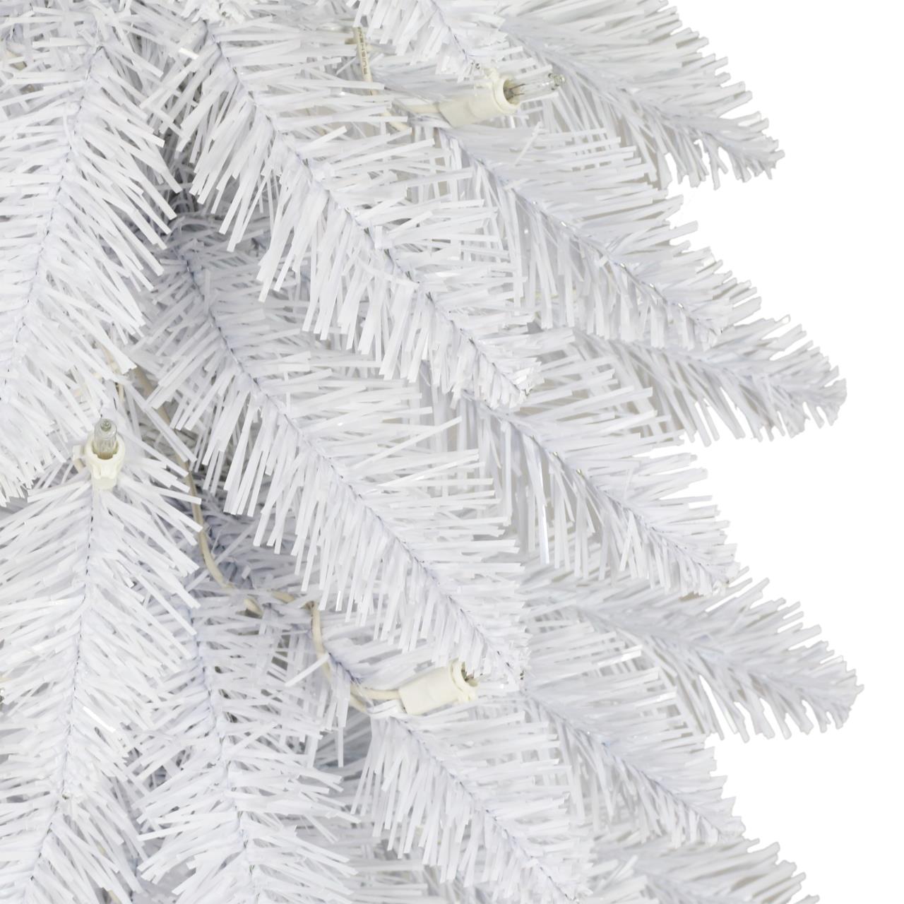 4ft Pre-Lit White Alpine Pencil Tree